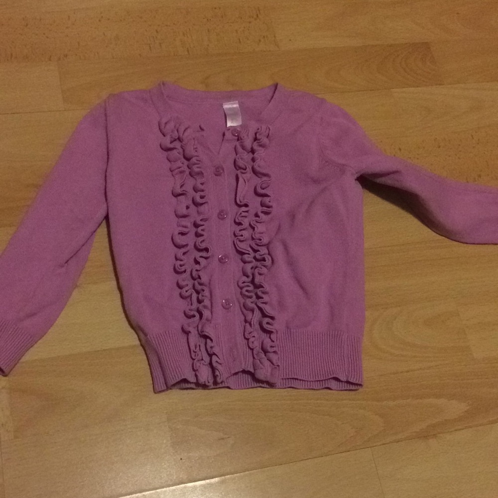 Cherokee ruffle front cardigan